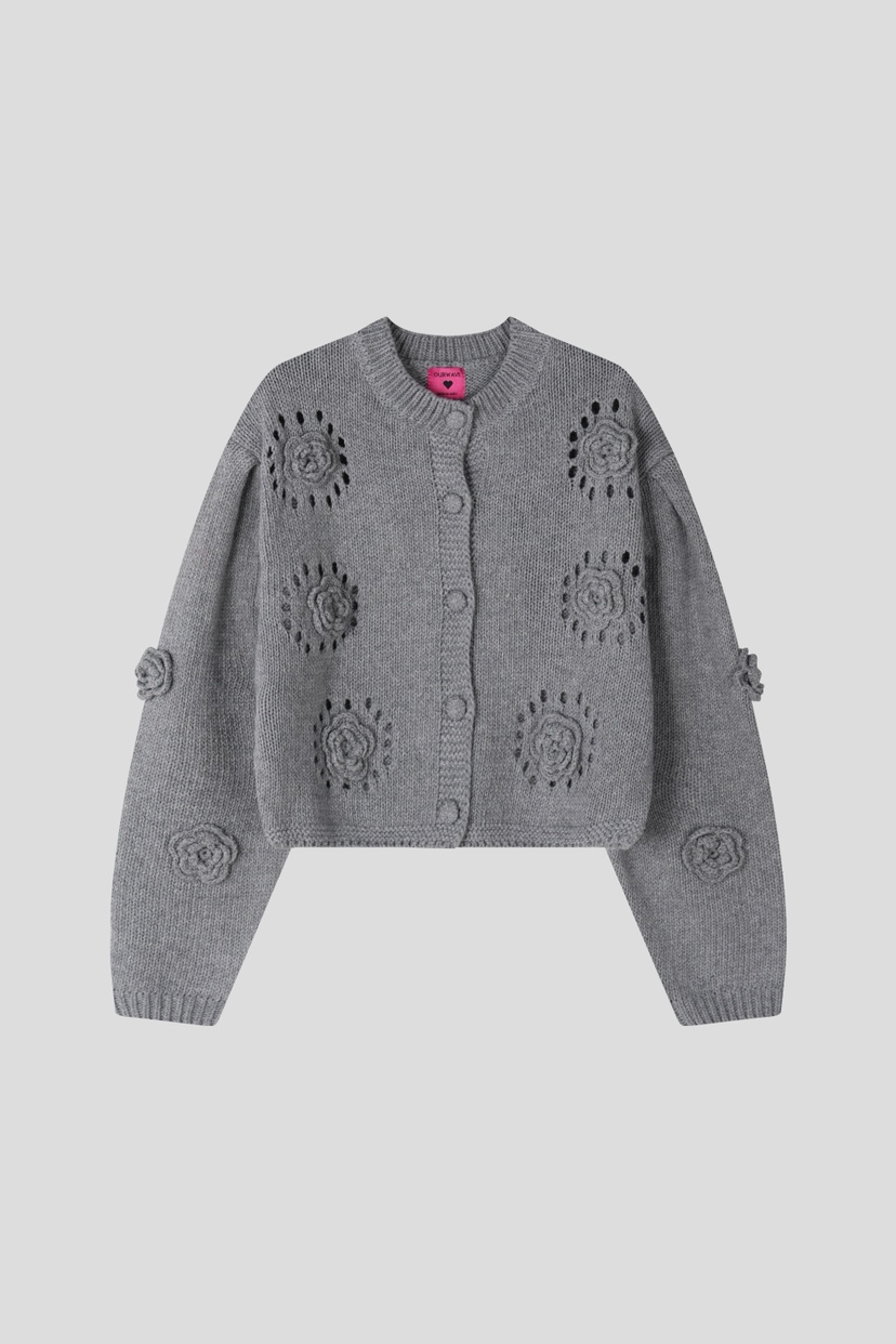 OURWAVE/OUR ROOM東大門實拍女士新品真品針織衫花朵開衫Our Wave/Our Room針織衫圖色2