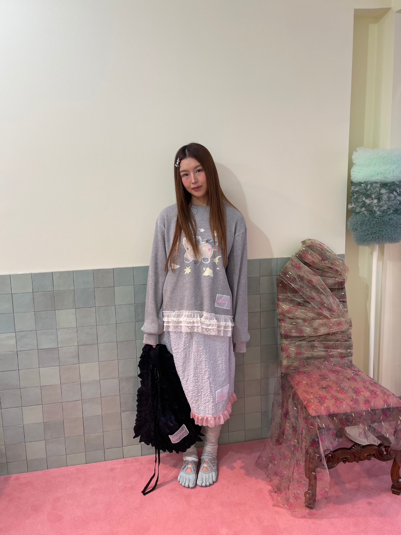 BOUTIQUE-L韓國代購女士新品時尚真品26春夏休閑手提包蕾絲BOUTIQUE-L手提包