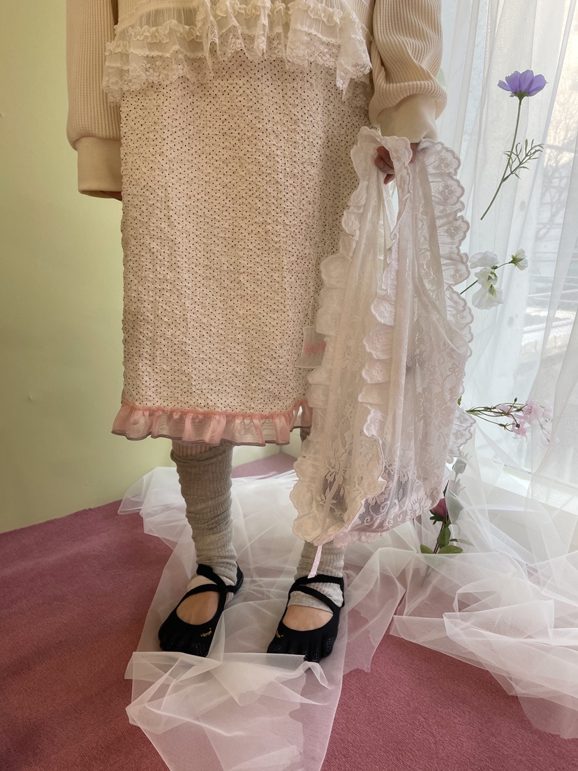 BOUTIQUE-L韓國代購女士新品時尚真品26春夏休閑手提包蕾絲BOUTIQUE-L手提包