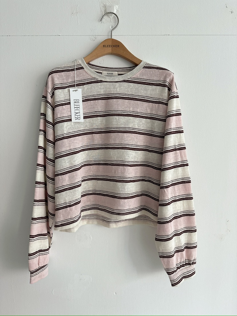 BLEECKER韓國直郵女裝新品熱賣推薦職業真品26春夏長袖T恤BLEECKER長袖T恤圖色2