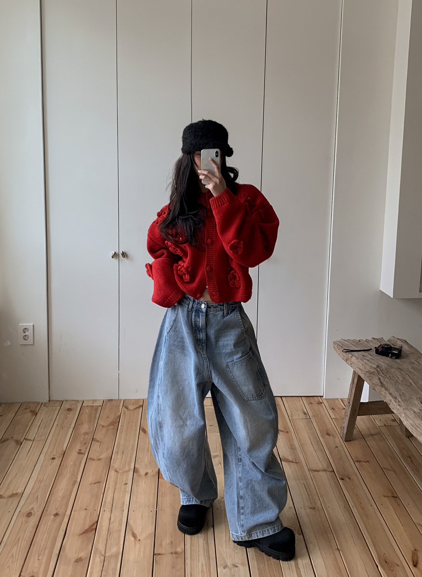 OURWAVE/OUR ROOM東大門代購女士新款熱賣真品牛仔褲口袋Our Wave/Our Room牛仔褲