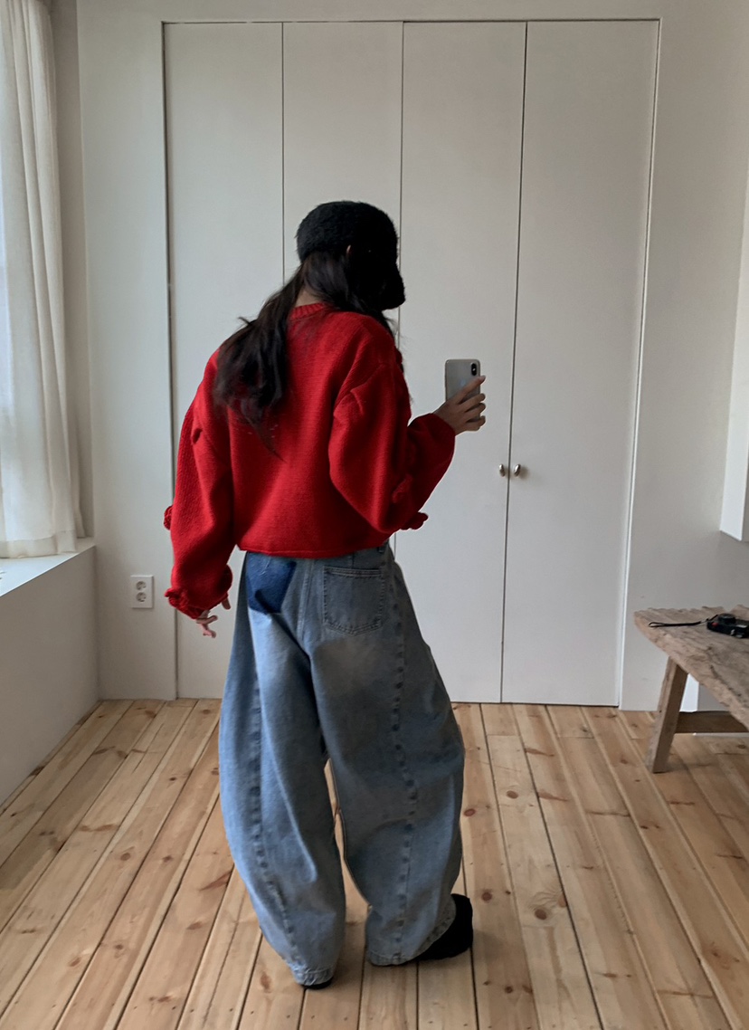 OURWAVE/OUR ROOM東大門代購女士新款熱賣真品牛仔褲口袋Our Wave/Our Room牛仔褲