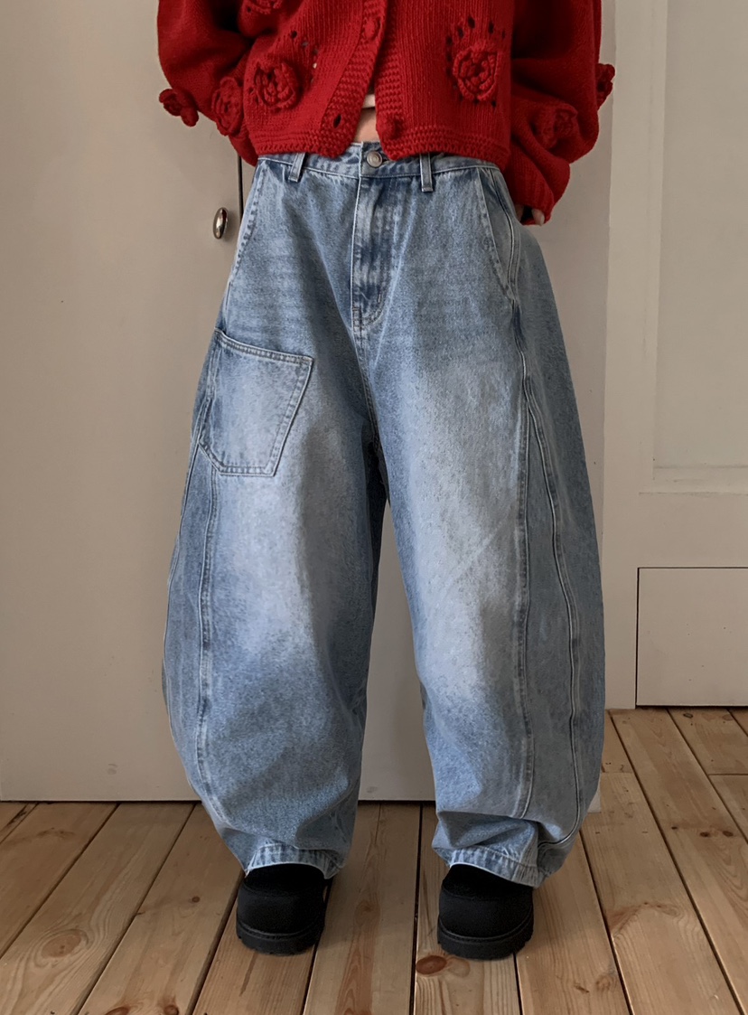 OURWAVE/OUR ROOM東大門代購女士新款熱賣真品牛仔褲口袋Our Wave/Our Room牛仔褲