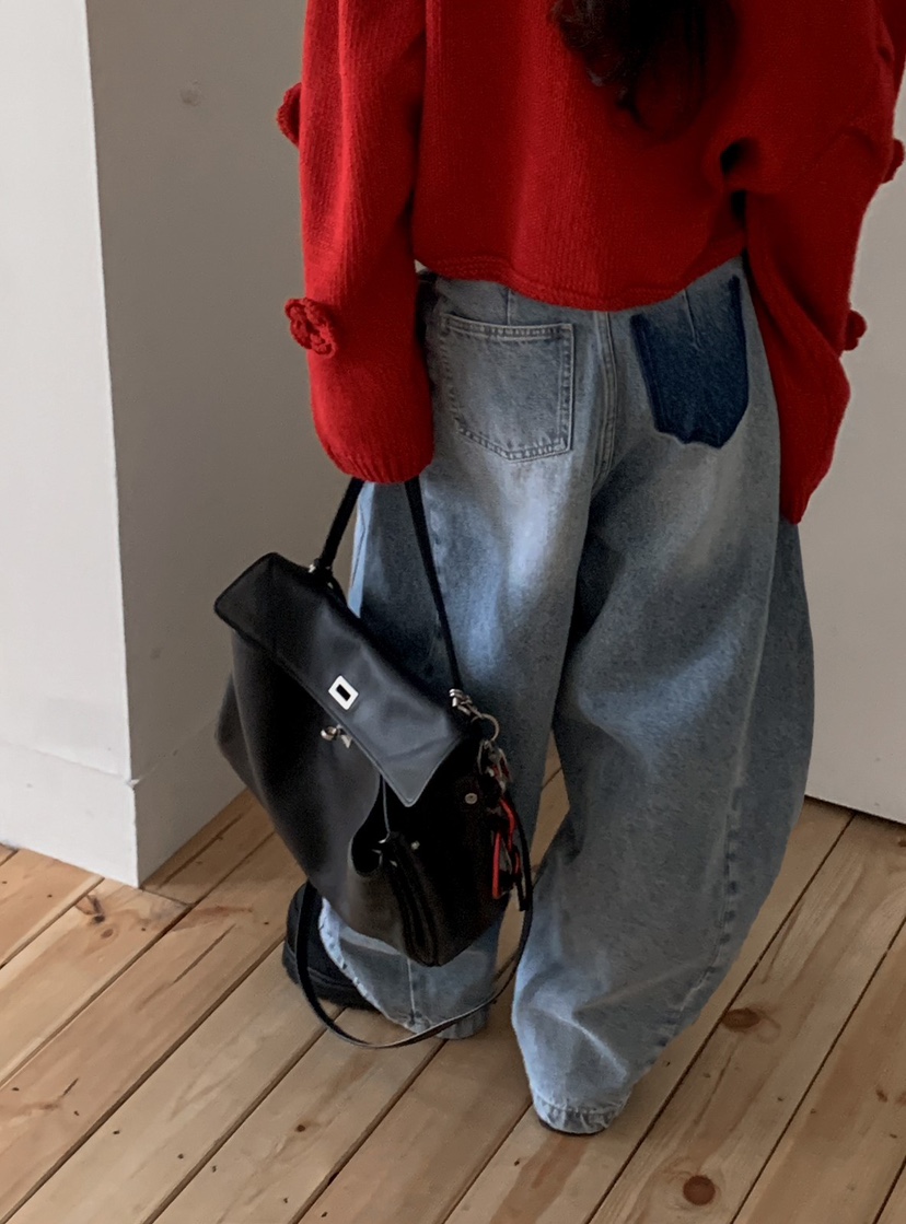 OURWAVE/OUR ROOM東大門代購女士新款熱賣真品牛仔褲口袋Our Wave/Our Room牛仔褲