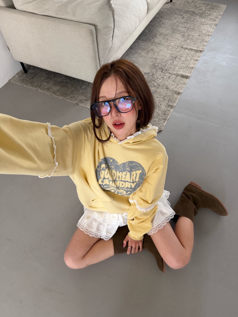 LOVABLE韓國代購女裝新款推薦26春夏時尚真品職業人氣衛衣LOVABLE衛衣