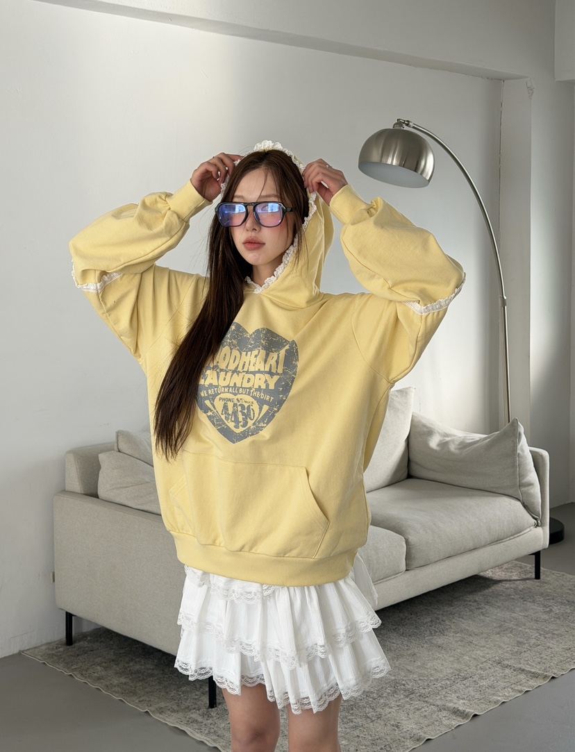 LOVABLE韓國代購女裝新款推薦26春夏時尚真品職業人氣衛衣LOVABLE衛衣