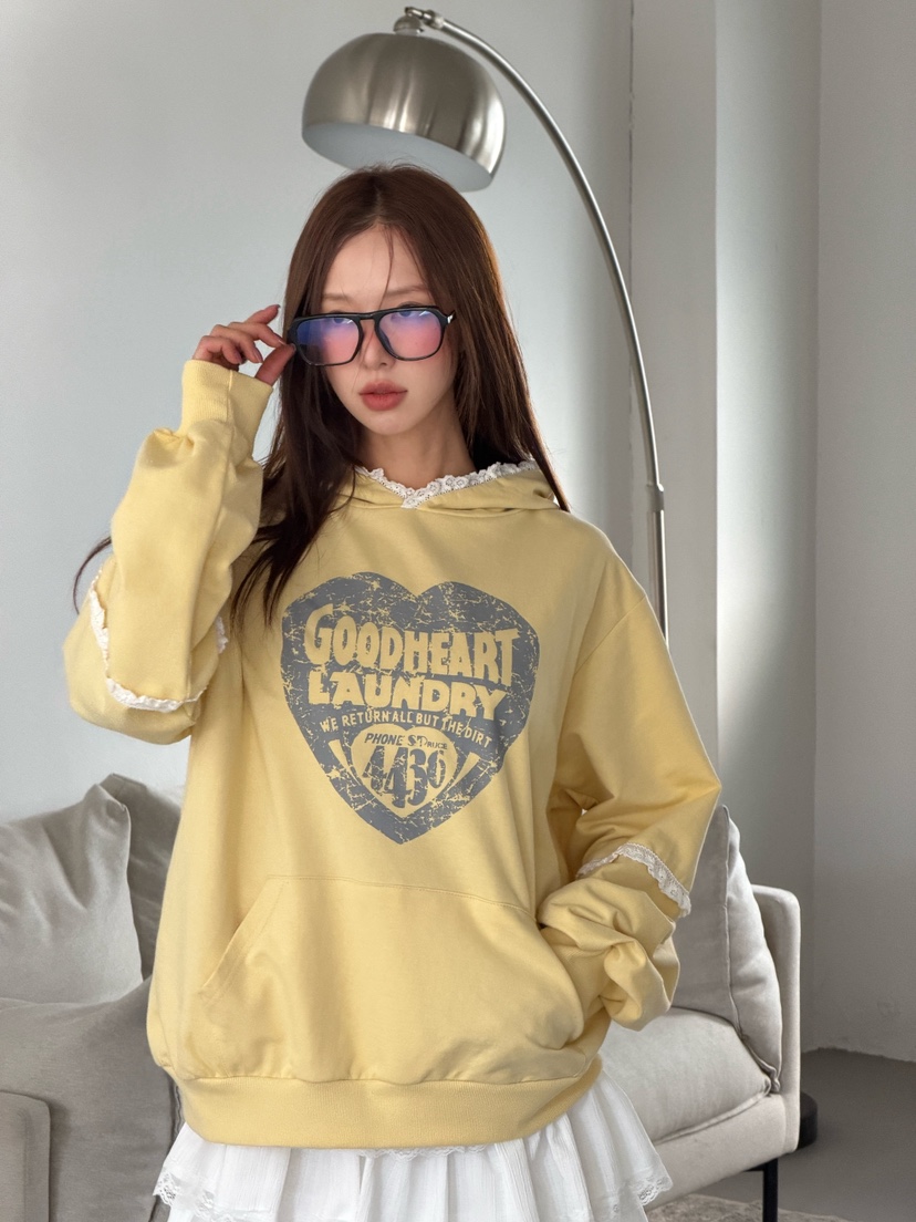 LOVABLE韓國代購女裝新款推薦26春夏時尚真品職業人氣衛衣LOVABLE衛衣