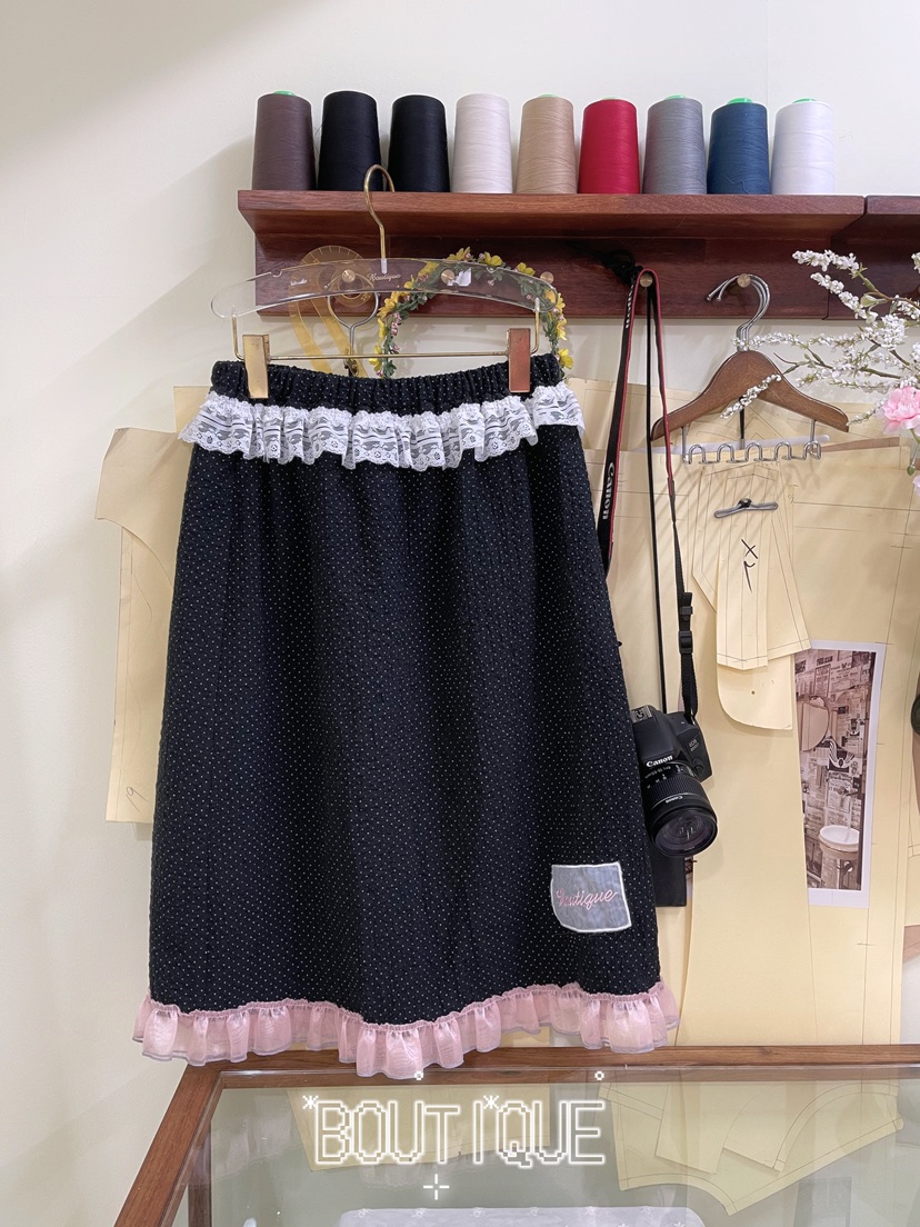 BOUTIQUE-L韓國代購女裝新品真品職業熱賣26春夏半身裙中短裙BOUTIQUE-L半身裙/中短裙圖色1