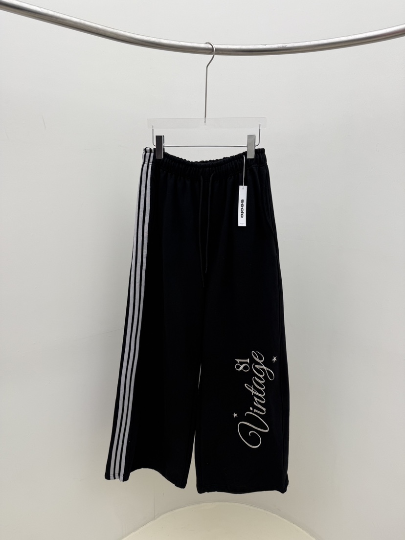 SEOLO東大門直郵女裝新品熱賣真品職業休閑時尚休閑褲刺繡Seolo seoul休閑褲圖色2