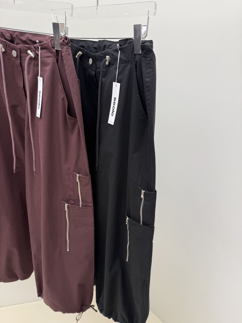 SEOLO韓國直郵女裝新款時尚熱賣推薦人氣職業休閑休閑褲拉鏈Seolo seoul休閑褲