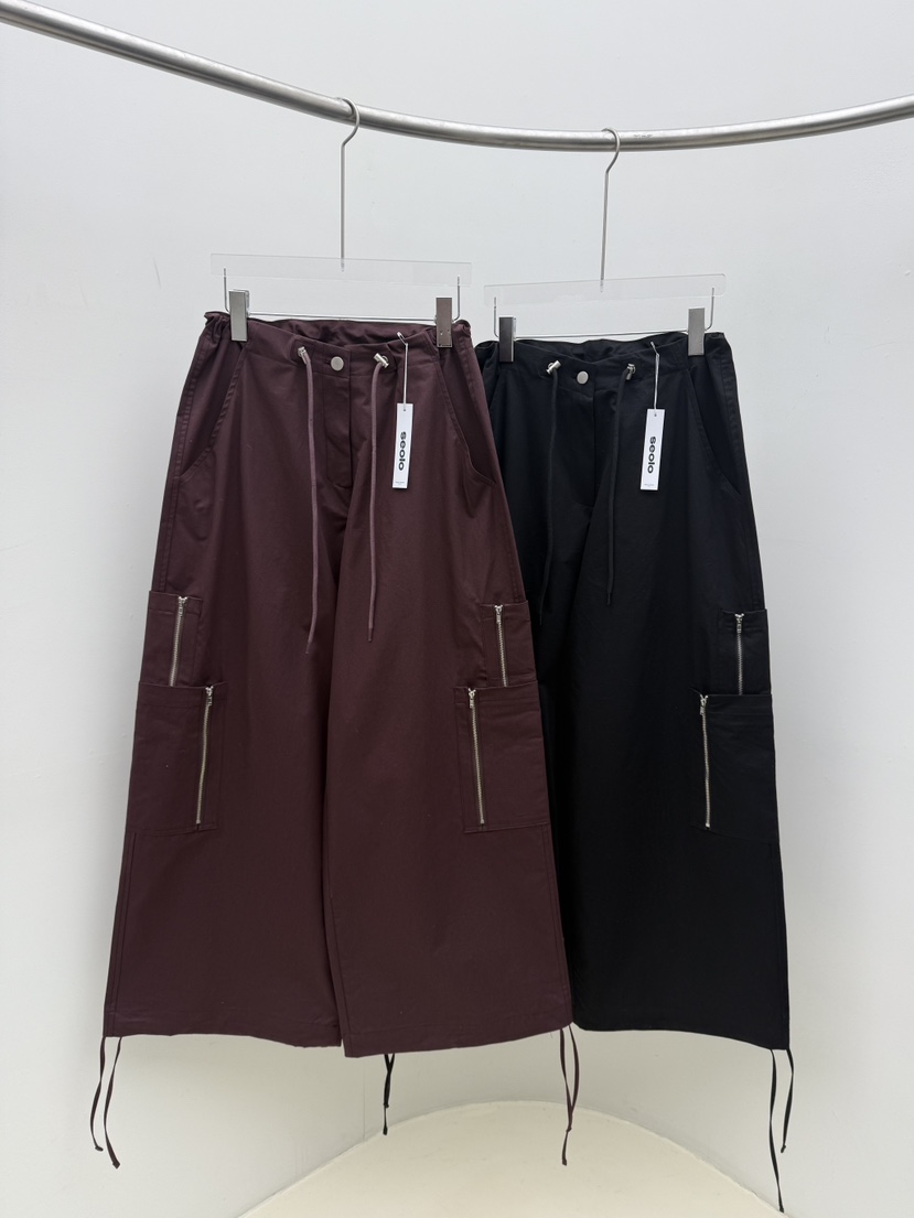 SEOLO韓國直郵女裝新款時尚熱賣推薦人氣職業休閑休閑褲拉鏈Seolo seoul休閑褲