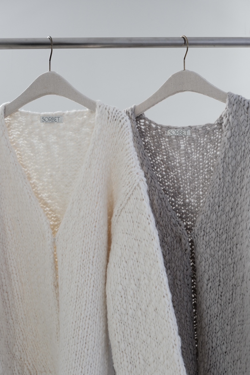 SORBET/FLAT WHITE東大門直郵女士新品真品針織衫手工制作SORBET/FLAT WHITE針織衫