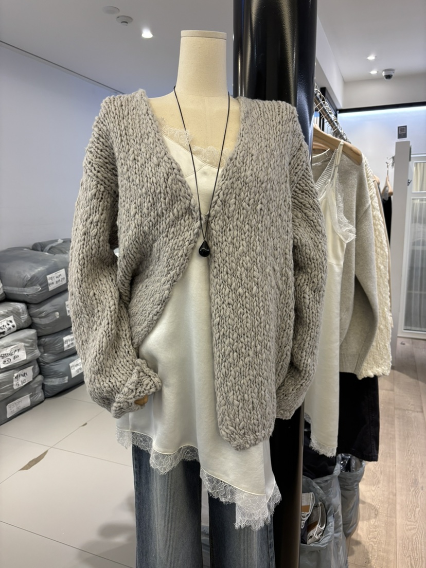 SORBET/FLAT WHITE東大門直郵女士新品真品針織衫手工制作SORBET/FLAT WHITE針織衫