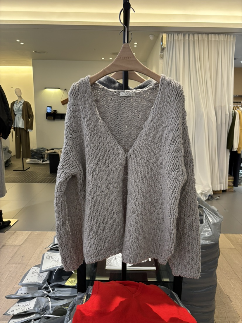 SORBET/FLAT WHITE東大門直郵女士新品真品針織衫手工制作SORBET/FLAT WHITE針織衫
