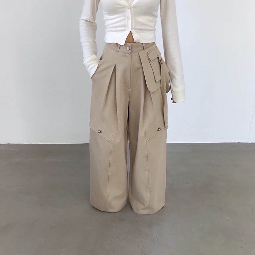 2TWO MOON韓國直郵女士新款推薦時尚26春夏熱賣休閑褲口袋2TWO MOON休閑褲