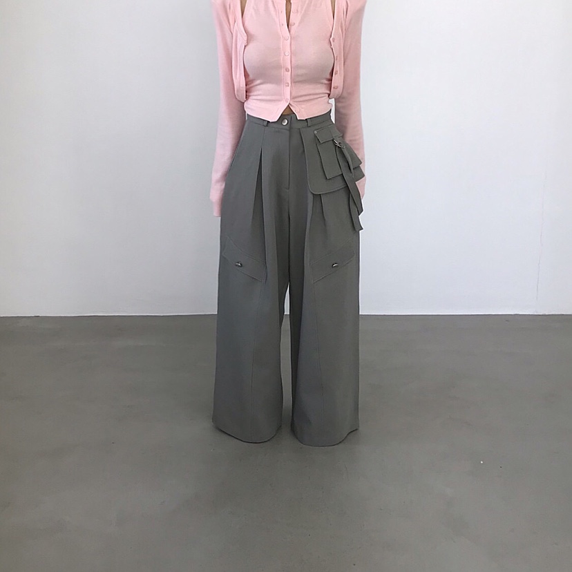 2TWO MOON韓國直郵女士新款推薦時尚26春夏熱賣休閑褲口袋2TWO MOON休閑褲圖色1