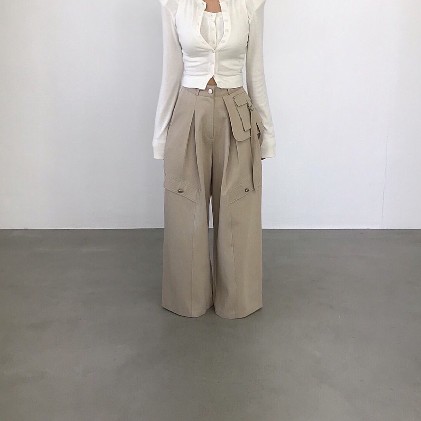 2TWO MOON韓國直郵女士新款推薦時尚26春夏熱賣休閑褲口袋2TWO MOON休閑褲圖色2