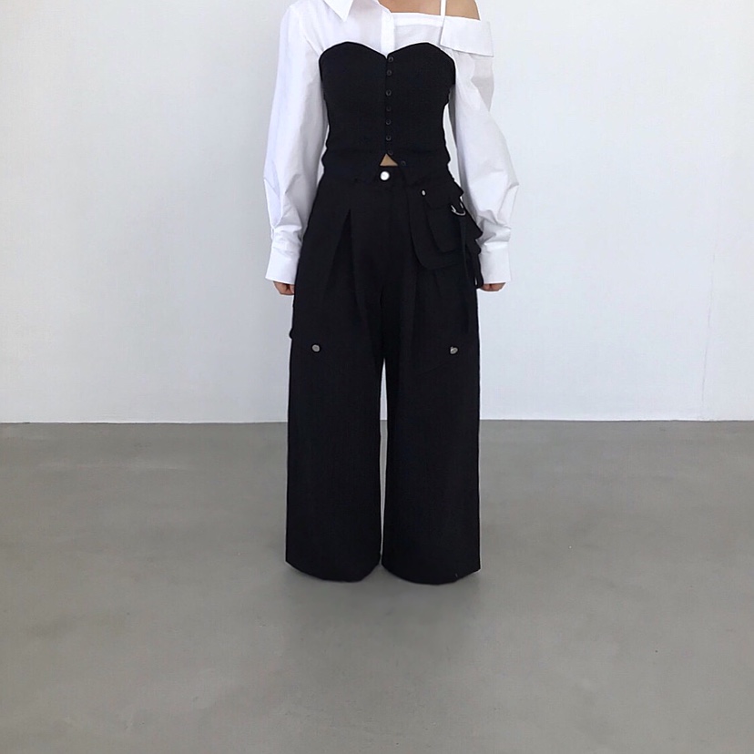 2TWO MOON韓國直郵女士新款推薦時尚26春夏熱賣休閑褲口袋2TWO MOON休閑褲圖色3