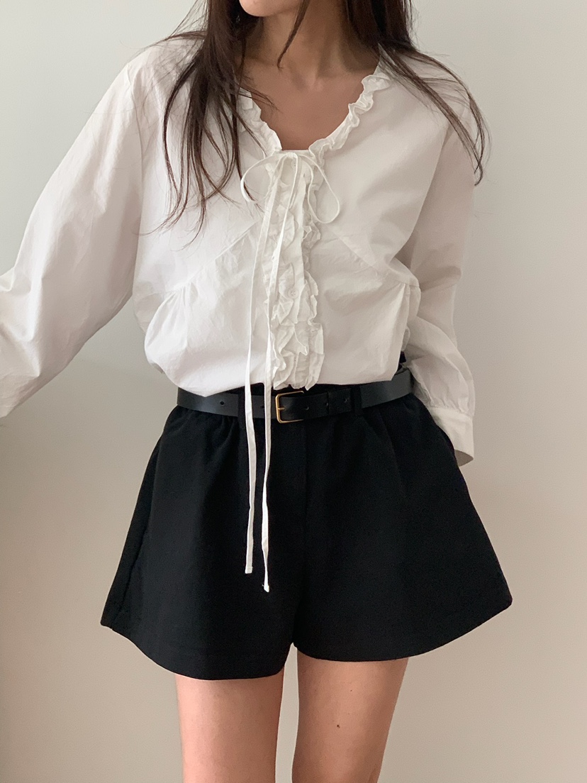 BLEECKER東大門直郵女士新品職業時尚真品熱賣短褲荷葉邊BLEECKER短褲