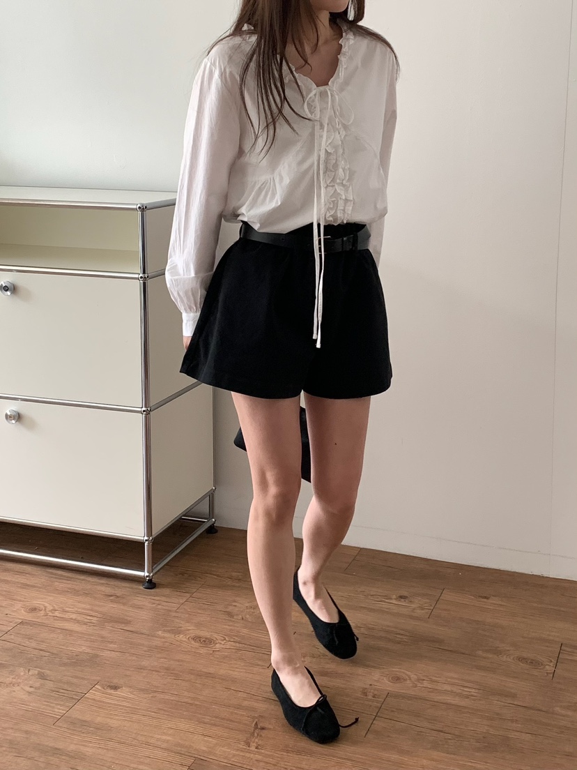 BLEECKER東大門直郵女士新品職業時尚真品熱賣短褲荷葉邊BLEECKER短褲