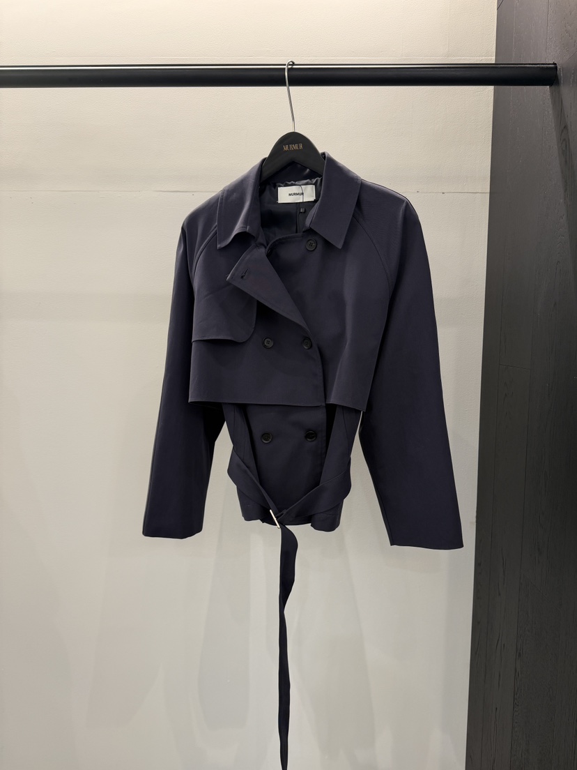 MURMUR東大門直郵女士新品26春夏職業人氣夾克含腰帶短款MURMUR夾克圖色2