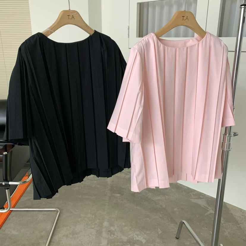 THE ABLE韓國直郵女裝新品休閑人氣熱賣職業襯衫蕾絲衫褶皺THE ABLE/TA襯衫/蕾絲衫