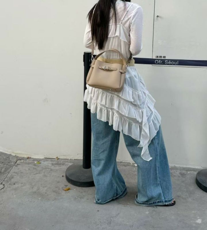 TROUVAILLE韓國代購女裝新款職業26春夏休閑手拿包腋下包TROUVAILLE手拿包/腋下包