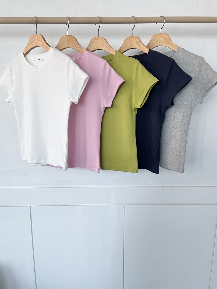 WOOD韓國直郵女裝新品職業休閑推薦26春夏真品人氣熱賣T恤WOODT恤圖色4左四色