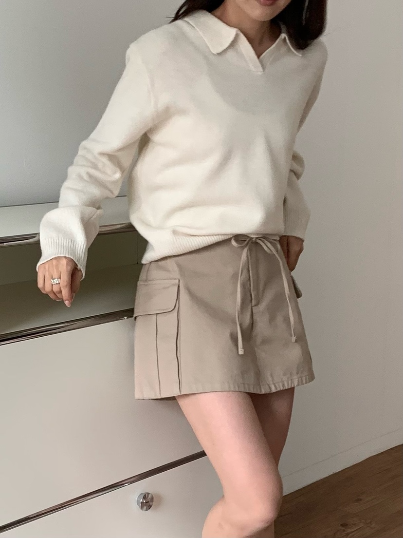 BLEECKER韓國代購女裝新款推薦26春夏休閑裙褲含腰繩工裝BLEECKER裙褲