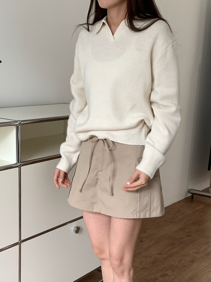 BLEECKER韓國代購女裝新款推薦26春夏休閑裙褲含腰繩工裝BLEECKER裙褲