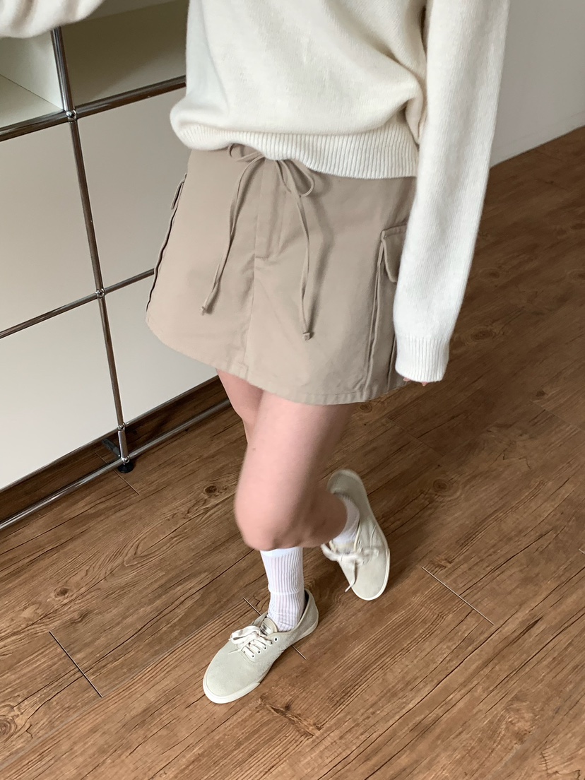 BLEECKER韓國代購女裝新款推薦26春夏休閑裙褲含腰繩工裝BLEECKER裙褲