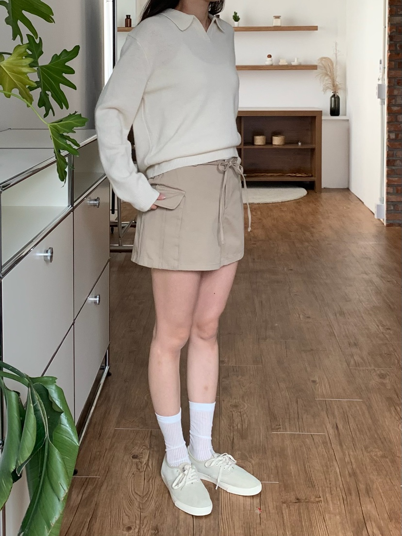 BLEECKER韓國代購女裝新款推薦26春夏休閑裙褲含腰繩工裝BLEECKER裙褲