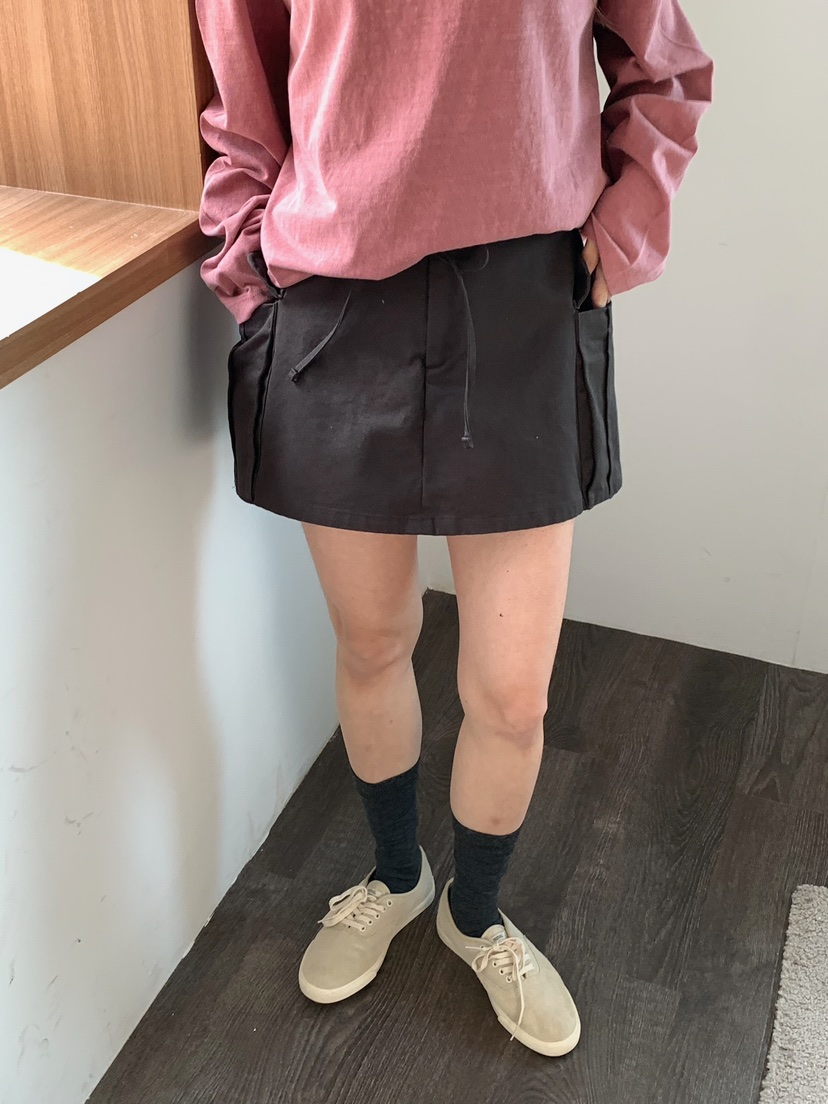 BLEECKER韓國代購女裝新款推薦26春夏休閑裙褲含腰繩工裝BLEECKER裙褲