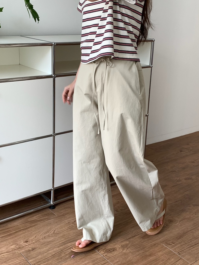 BLEECKER韓國代購女士新品推薦時尚真品人氣休閑褲含腰繩BLEECKER休閑褲