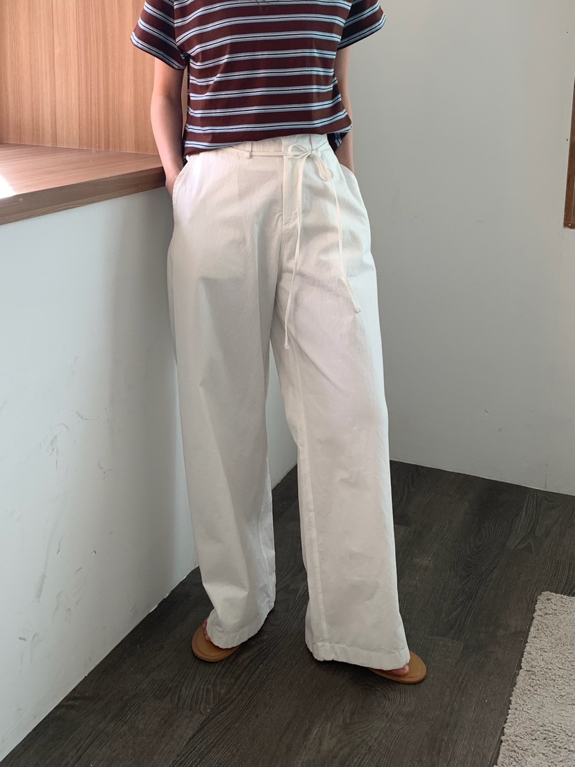 BLEECKER韓國代購女士新品推薦時尚真品人氣休閑褲含腰繩BLEECKER休閑褲