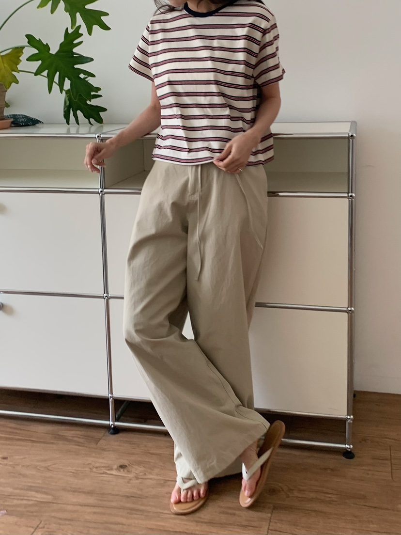 BLEECKER韓國代購女士新品推薦時尚真品人氣休閑褲含腰繩BLEECKER休閑褲