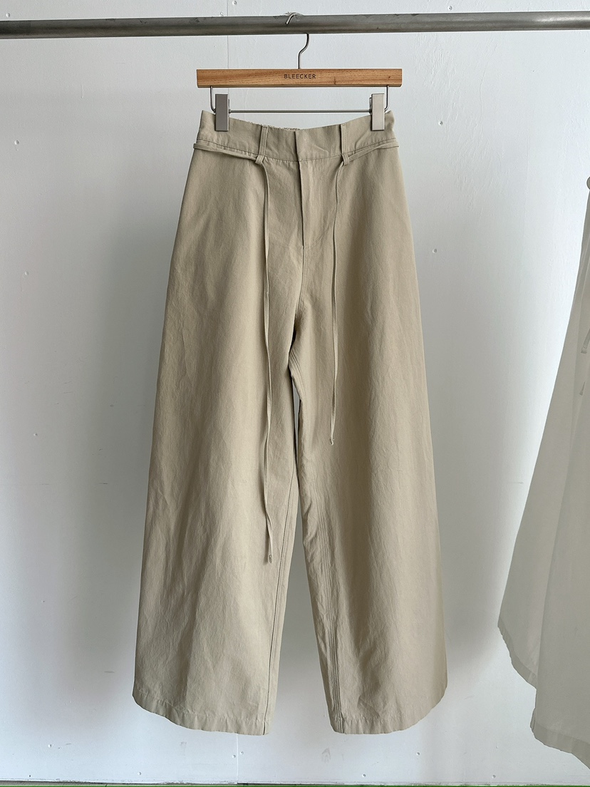 BLEECKER韓國代購女士新品推薦時尚真品人氣休閑褲含腰繩BLEECKER休閑褲圖色1