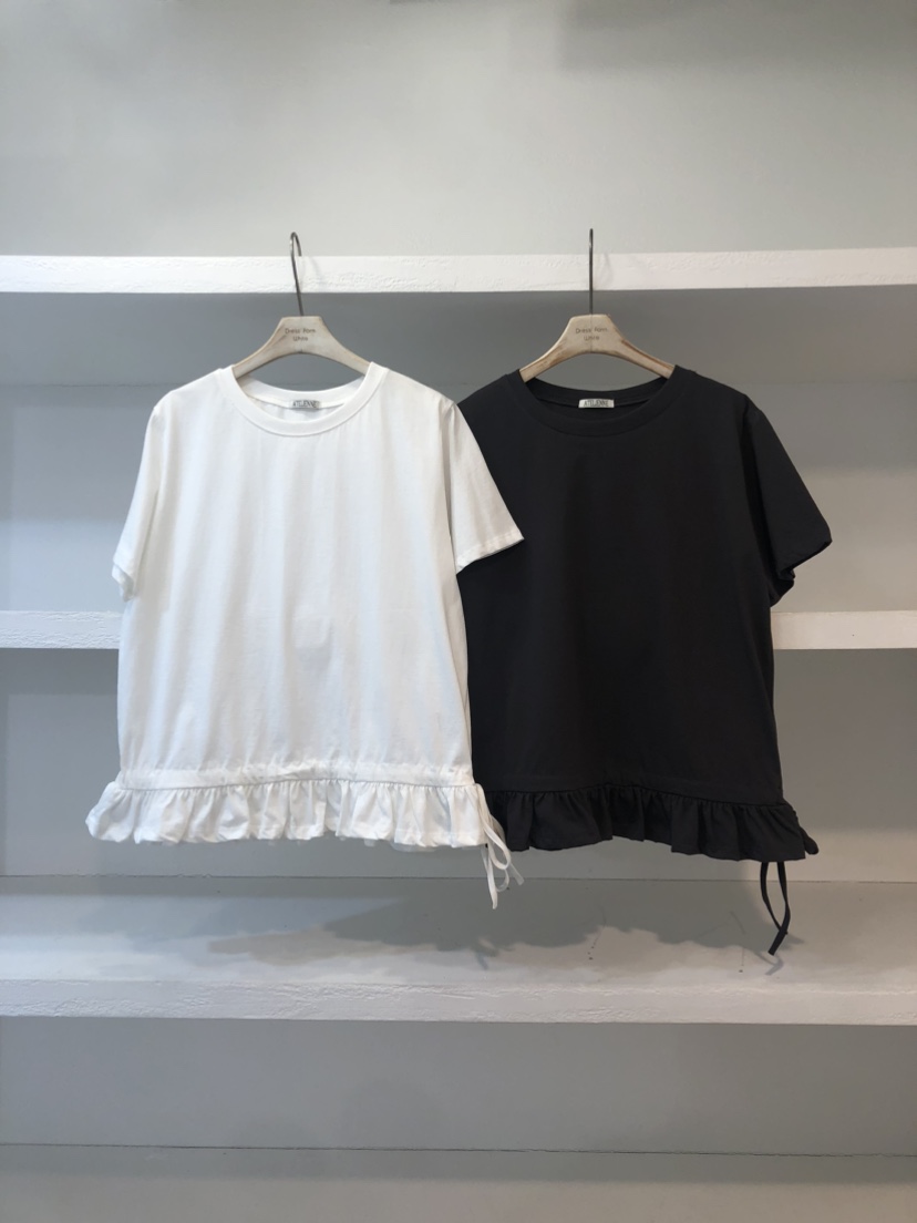 FORMSTUDIO韓國代購女士新款休閑真品時尚職業推薦T恤荷葉邊FORMSTUDIOT恤