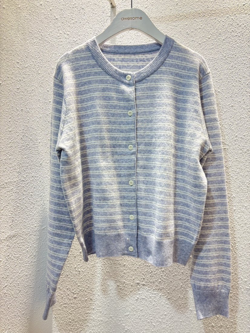 AWESOME-L韓國代購女士新品休閑26春夏針織衫單排扣開衫AWESOME-L針織衫圖色3