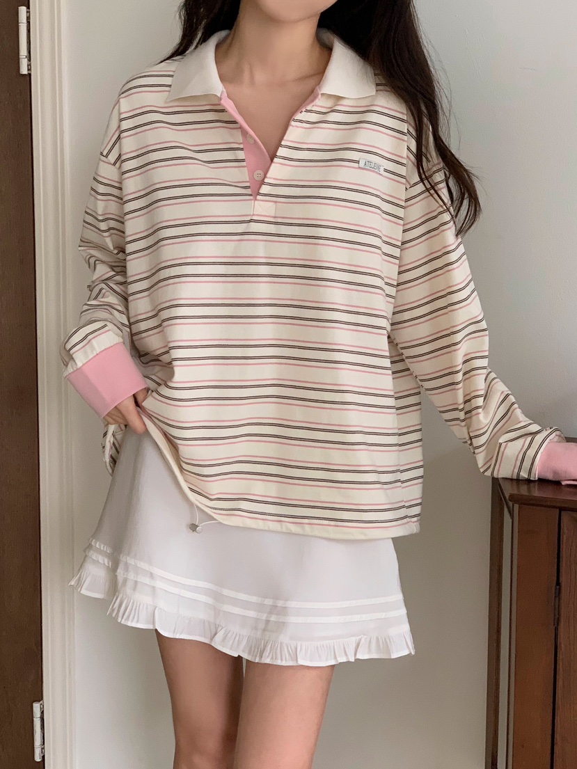 FORMSTUDIO韓國直郵女士新品人氣熱賣26春夏休閑真品長袖T恤FORMSTUDIO長袖T恤圖色1