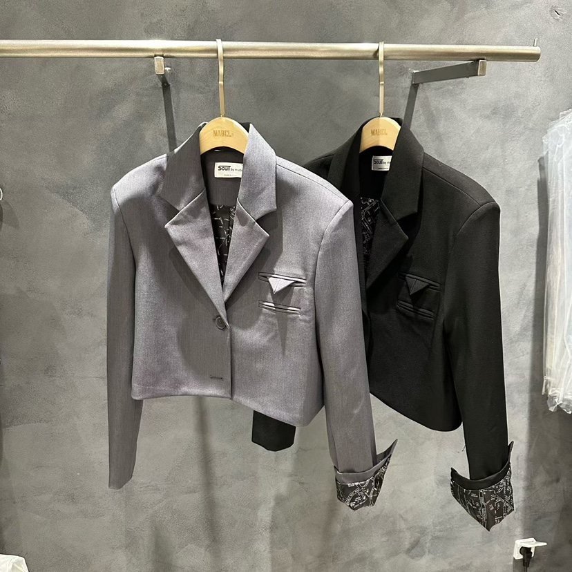 SOUIT東大門直郵女裝新品推薦時尚26春夏職業真品休閑夾克SOUIT by mabel-L夾克圖色2左二色