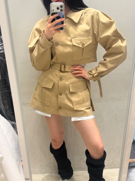 mars東大門實拍女士新款人氣職業熱賣真品時尚26春夏短裙口袋mars短裙