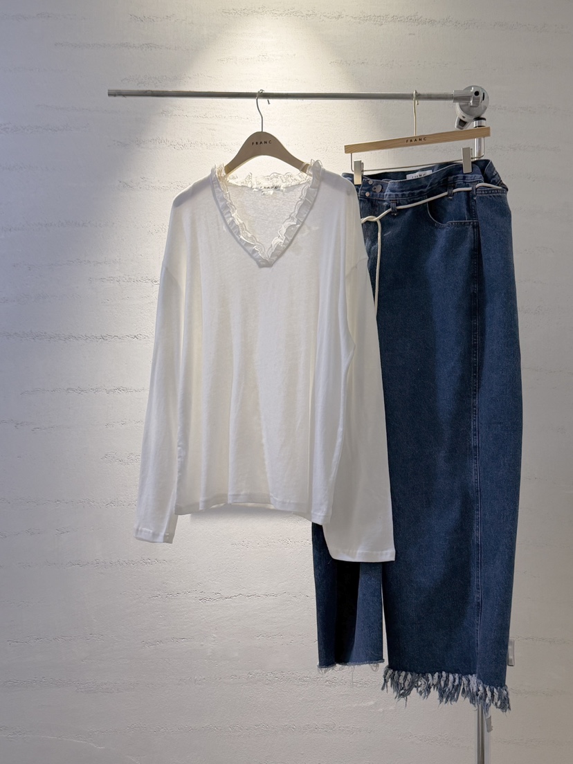 FRANC—L東大門代購女裝新款職業熱賣時尚26春夏休閑長袖T恤FRANC長袖T恤