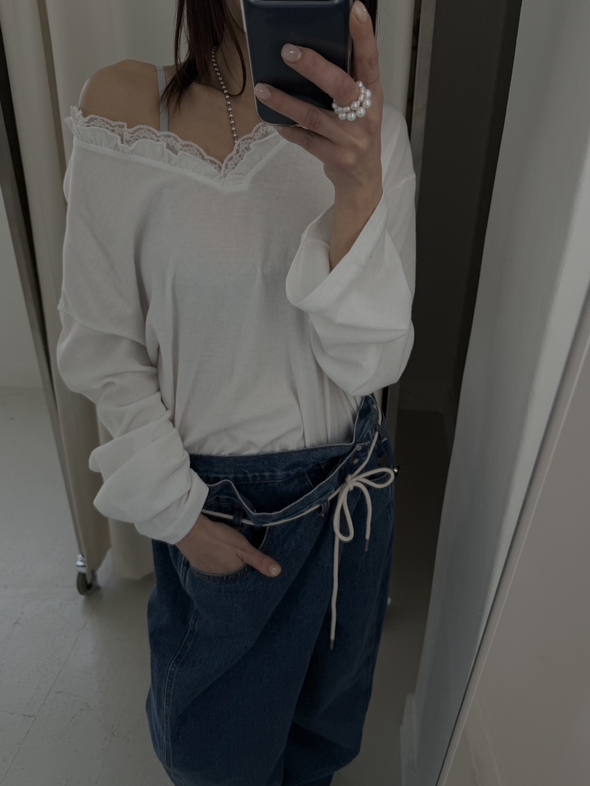 FRANC—L東大門代購女裝新款職業熱賣時尚26春夏休閑長袖T恤FRANC長袖T恤圖色1