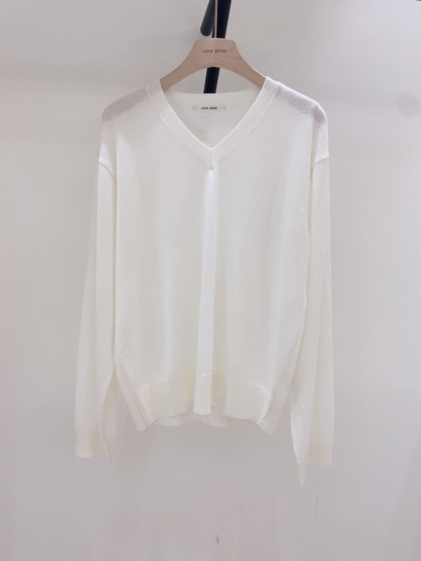 LOVE ROSIE韓國代購女士新品26春夏人氣時尚針織衫V領真絲LOVE ROSIE針織衫圖色2