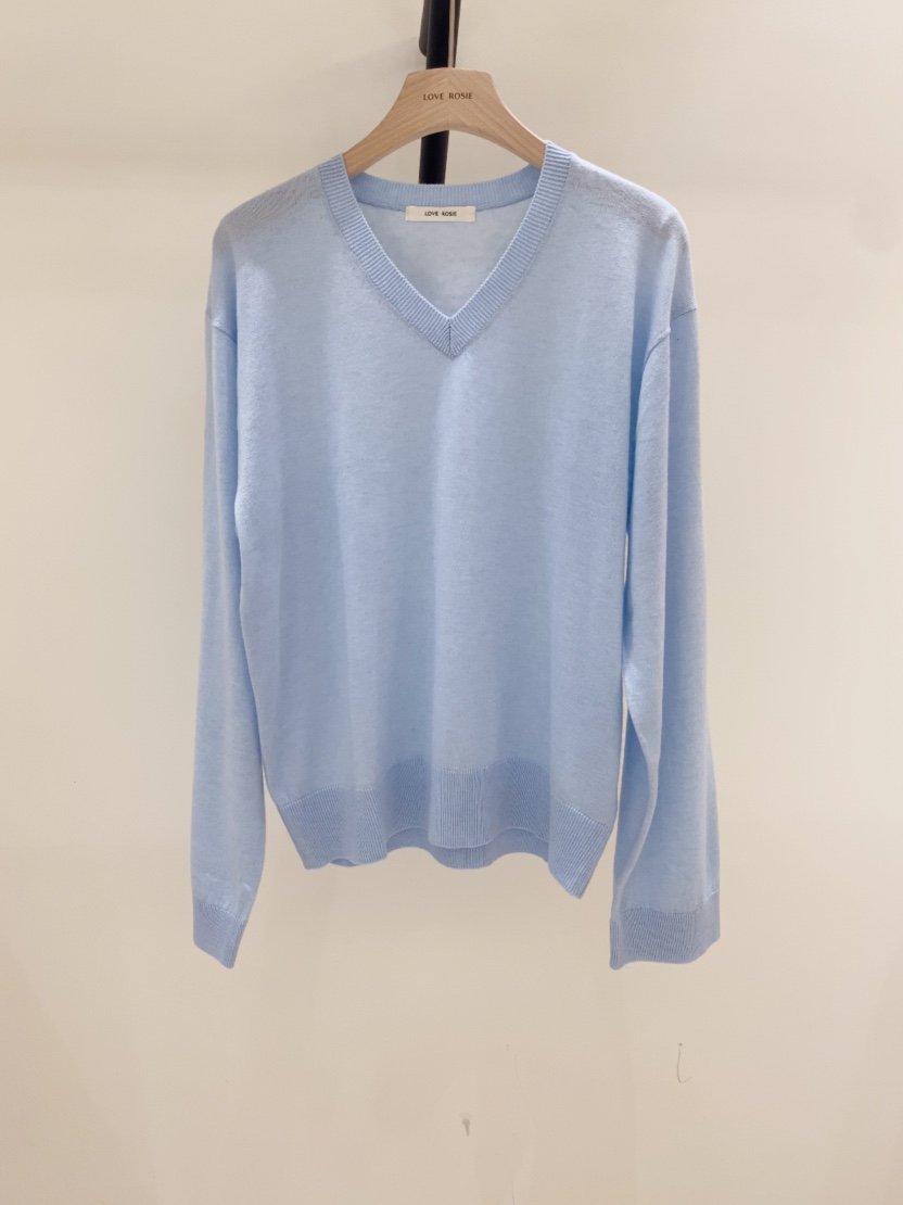 LOVE ROSIE韓國代購女士新品26春夏人氣時尚針織衫V領真絲LOVE ROSIE針織衫圖色3