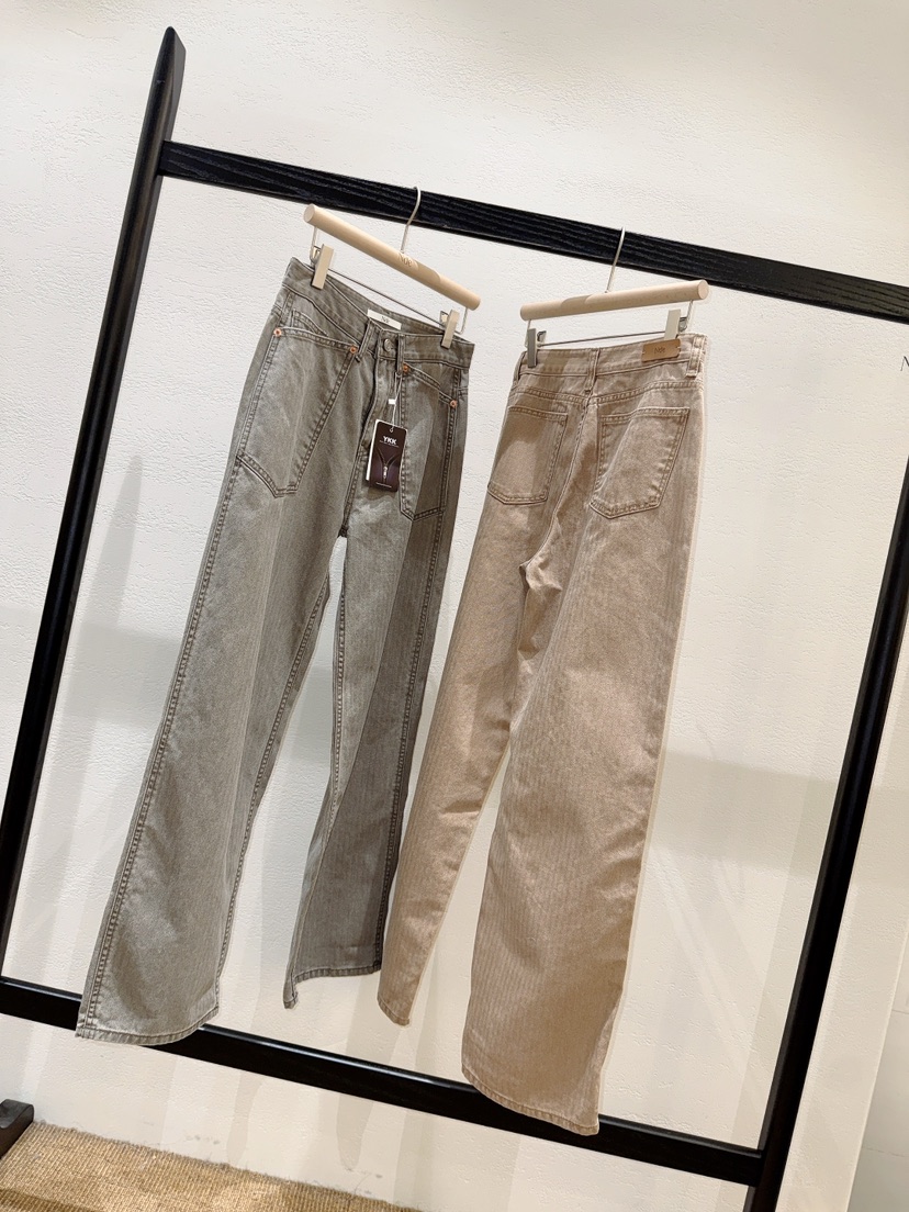 NDE韓國直郵女裝新品熱賣時尚真品人氣26春夏牛仔褲口袋工裝BOHEME_NDE牛仔褲