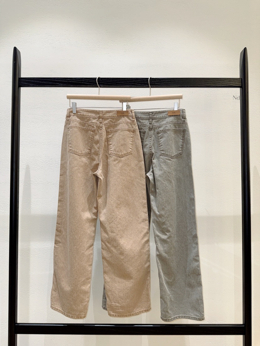 NDE韓國直郵女裝新品熱賣時尚真品人氣26春夏牛仔褲口袋工裝BOHEME_NDE牛仔褲