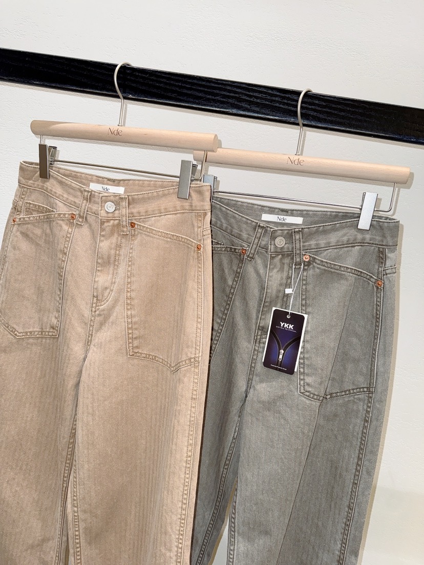 NDE韓國直郵女裝新品熱賣時尚真品人氣26春夏牛仔褲口袋工裝BOHEME_NDE牛仔褲