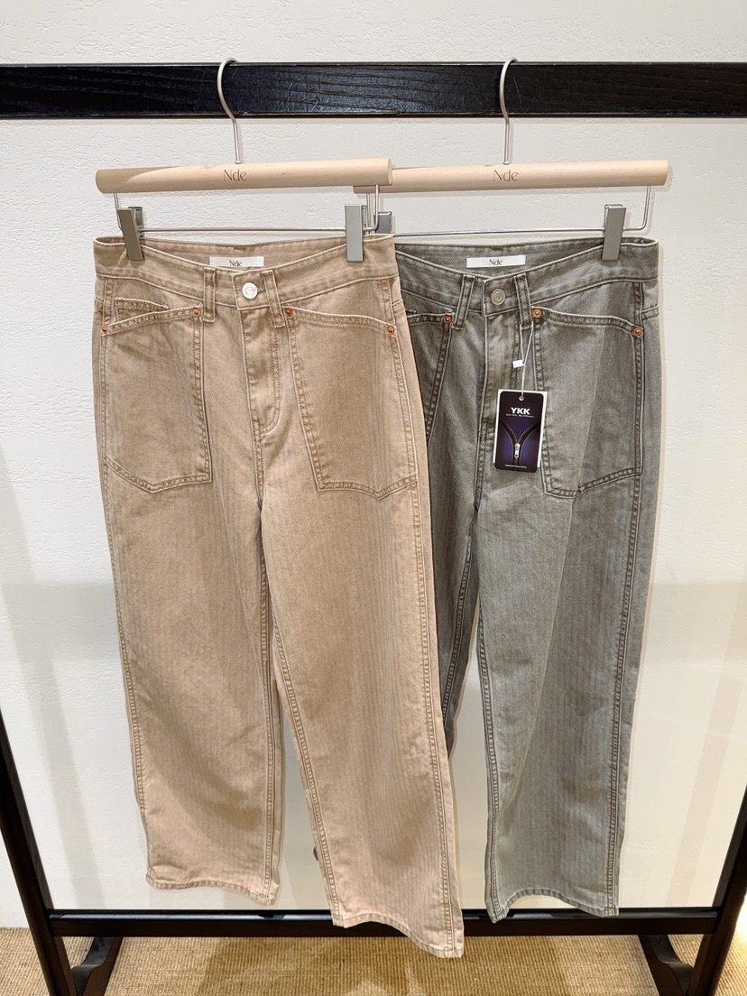 NDE韓國直郵女裝新品熱賣時尚真品人氣26春夏牛仔褲口袋工裝BOHEME_NDE牛仔褲